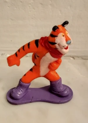 Tigre Frosties sur une planche de surf